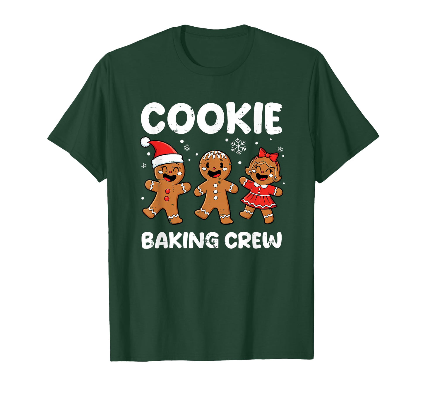 Cookie Baking Crew Gingerbread Family Christmas Kids Girls T-Shirt