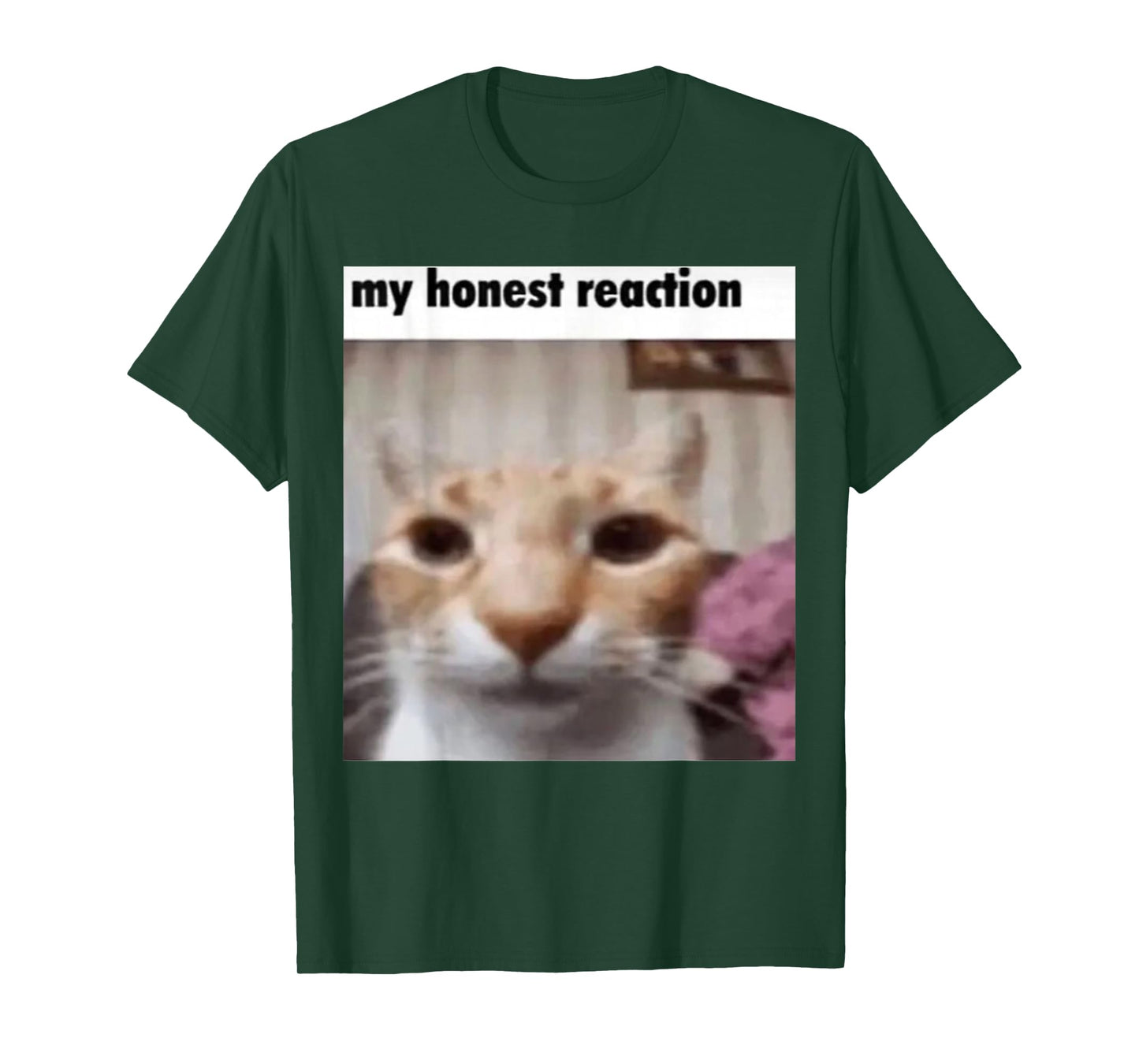 My Honest Reaction Cat Funny Meme Men Women Girls Kids T-Shirt