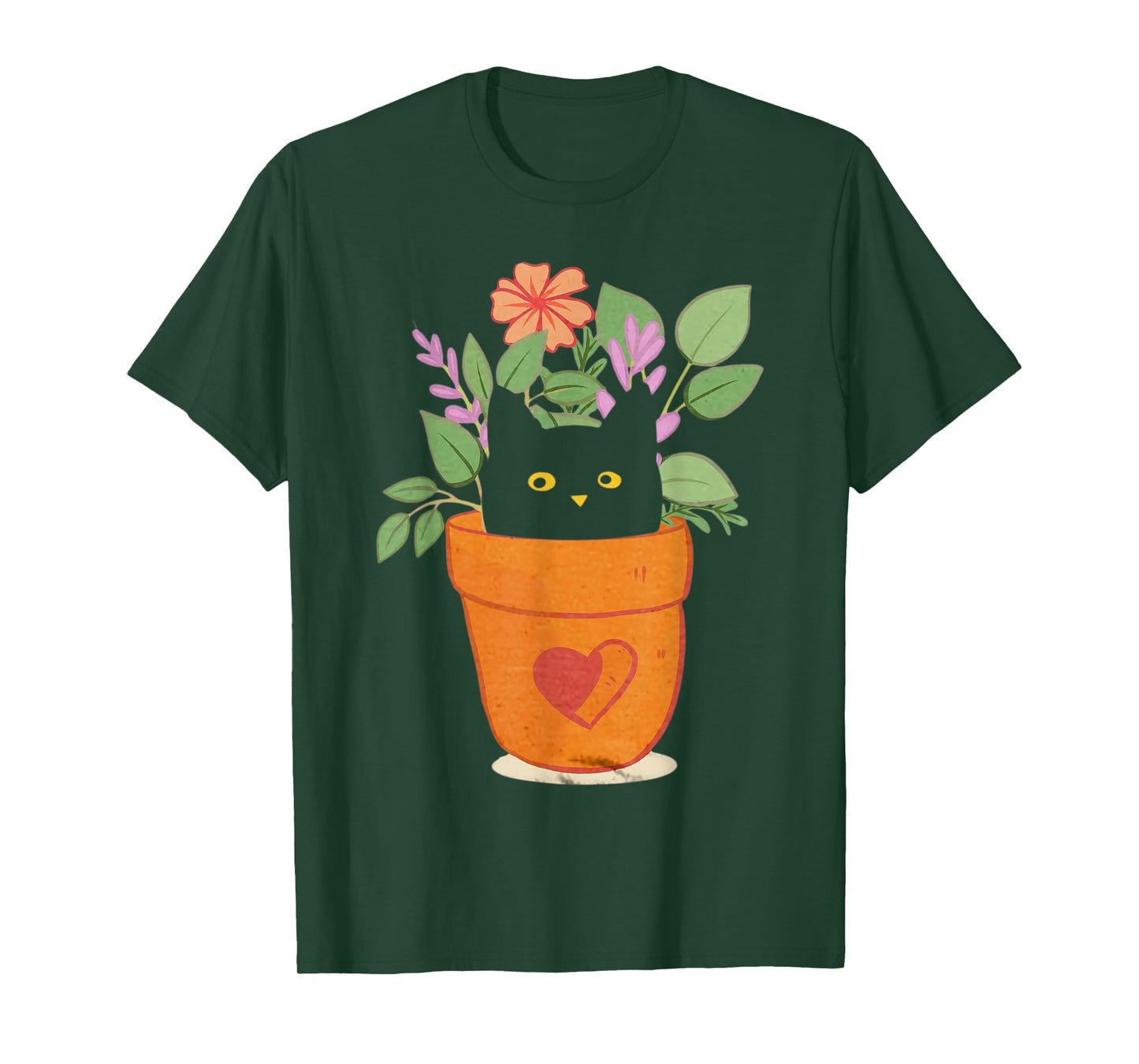 Funny Cat and Plant for Plant Lover Gardener Gardening T-Shirt