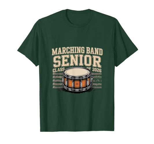 Marching Band Senior Class of 2026 Drumline T-Shirt