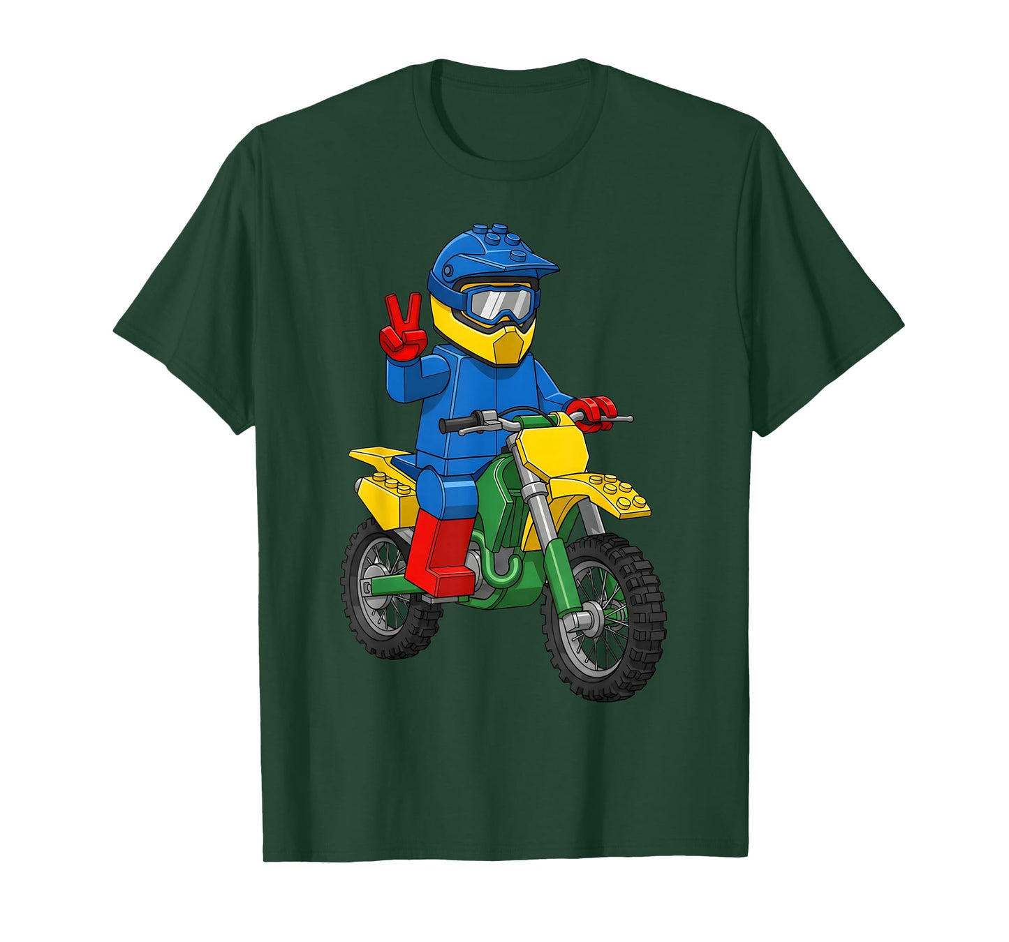 Funny Motorbike Builder Boys Block Building Toys Dirt Bike T-Shirt