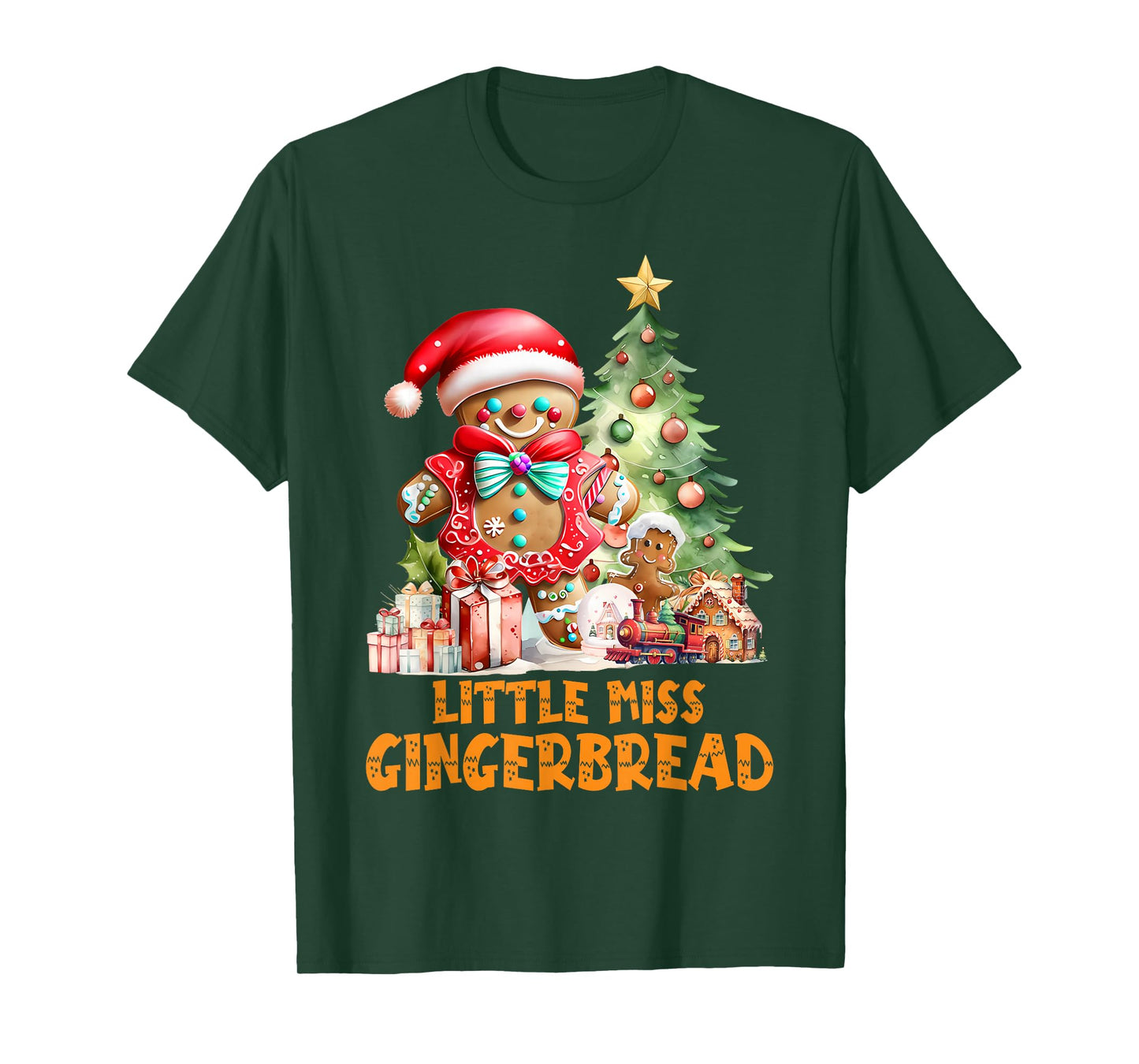 Little Miss Cookies Gingerbread Christmas Toddler Kids Girl T-Shirt