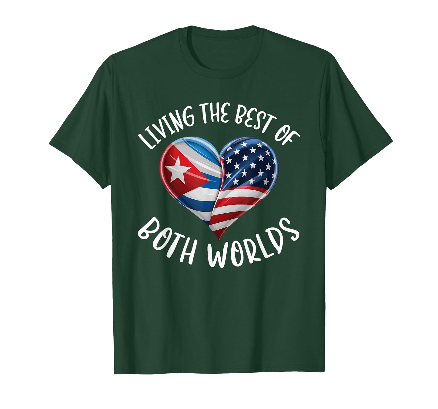 Half Cuban Half American USA Flag Cuba America T-Shirt