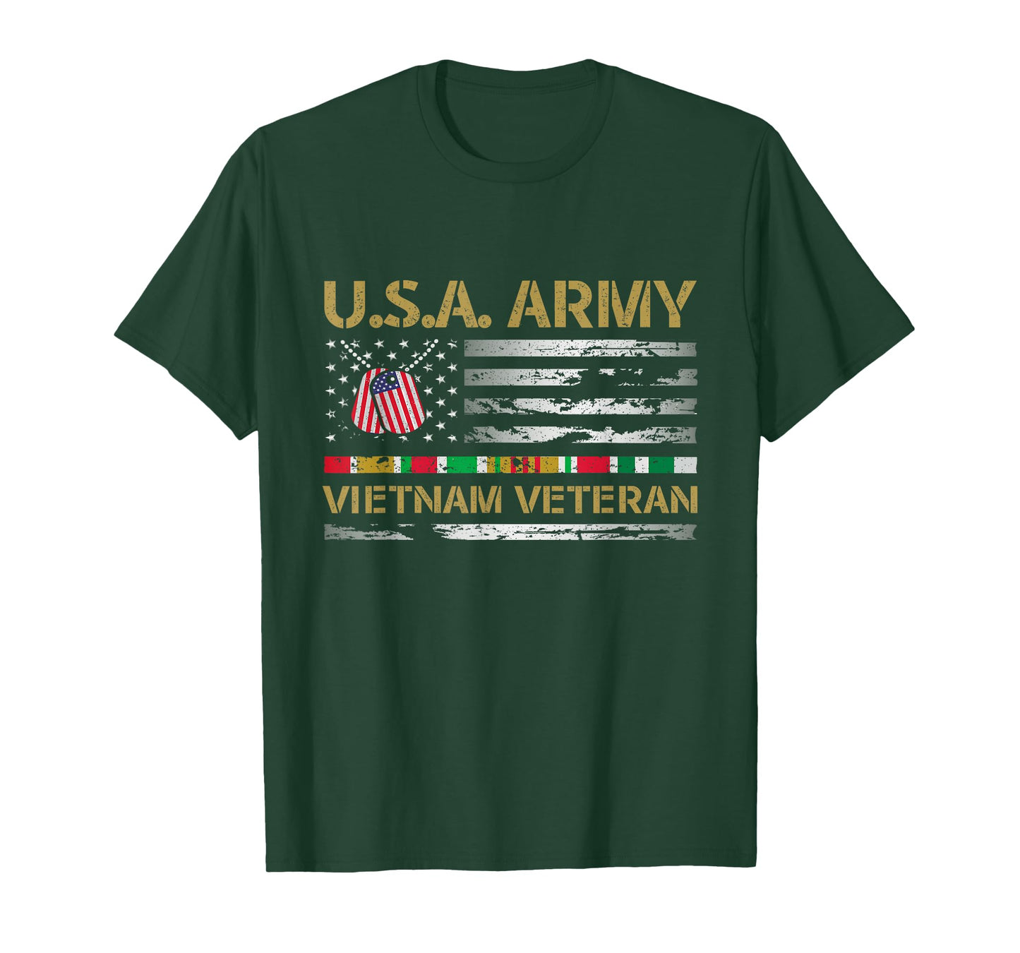 USA Army Vietnam Veteran USA Flag Veteran Vietnam Army T-Shirt