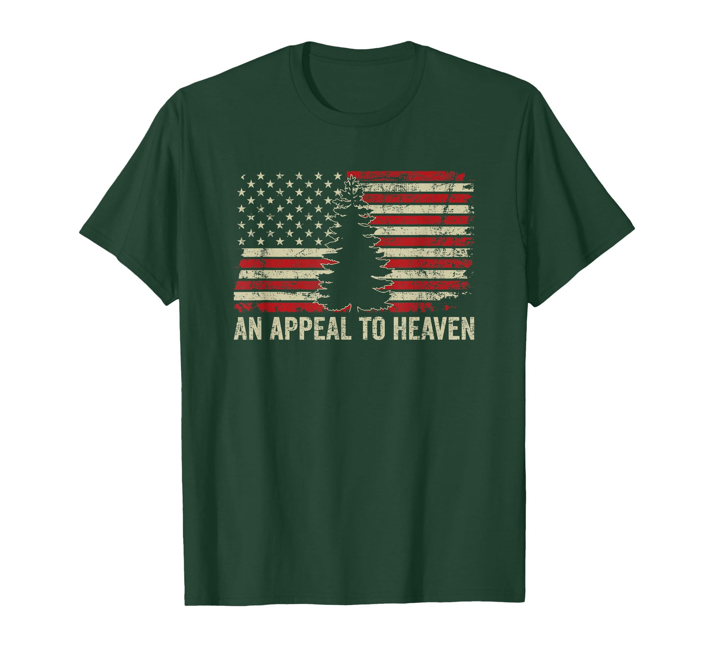 an Appeal to Heaven - USA Revolution Pine Tree American Flag T-Shirt