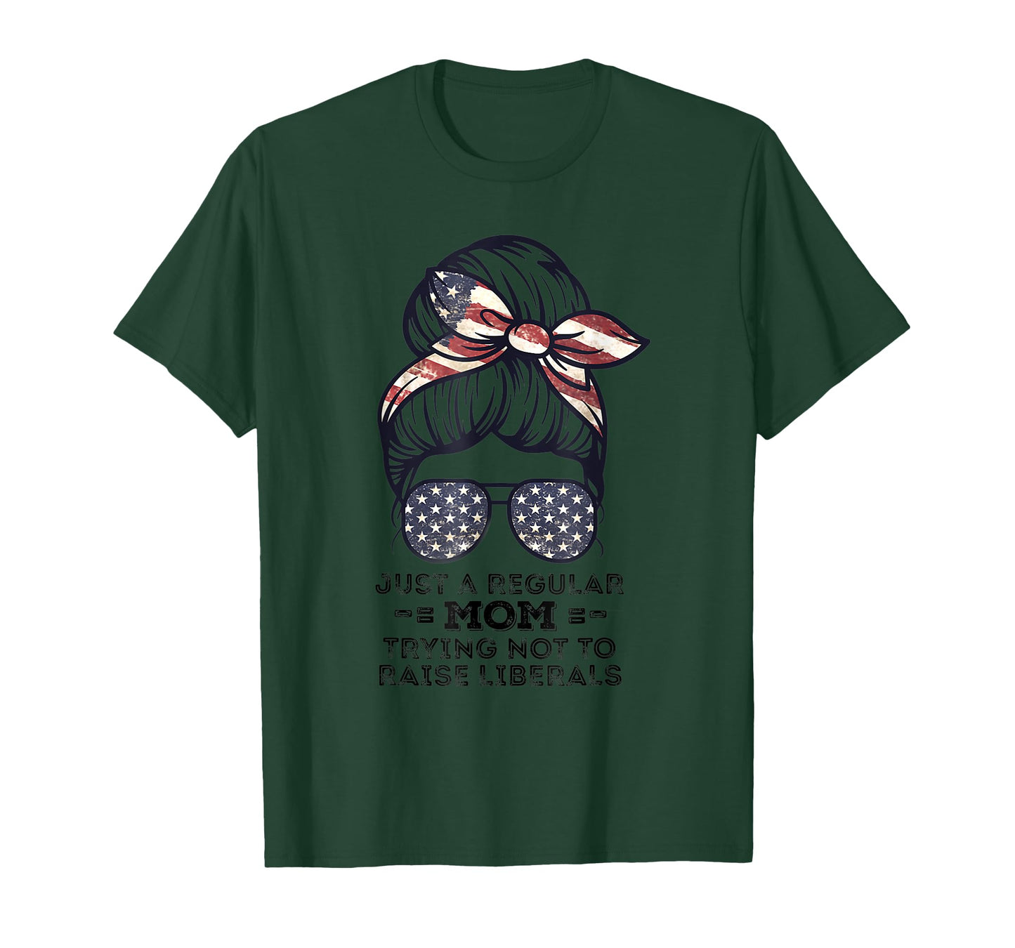 Just A Regular Mom Trying Not To Raise Liberals Republican T-Shirt
