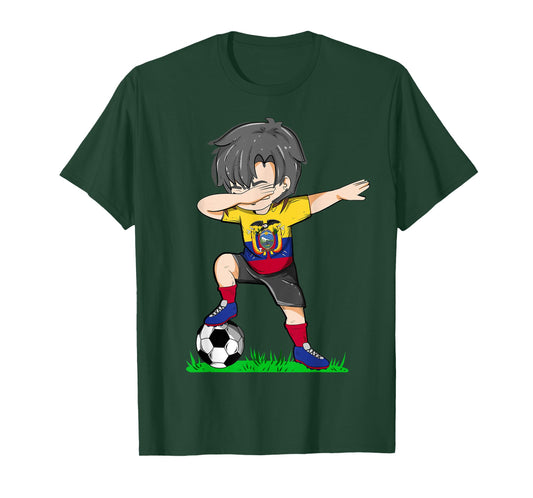 Soccer Ecuador Jersey Shirt Ecuador Flag Football Boys Men T-Shirt
