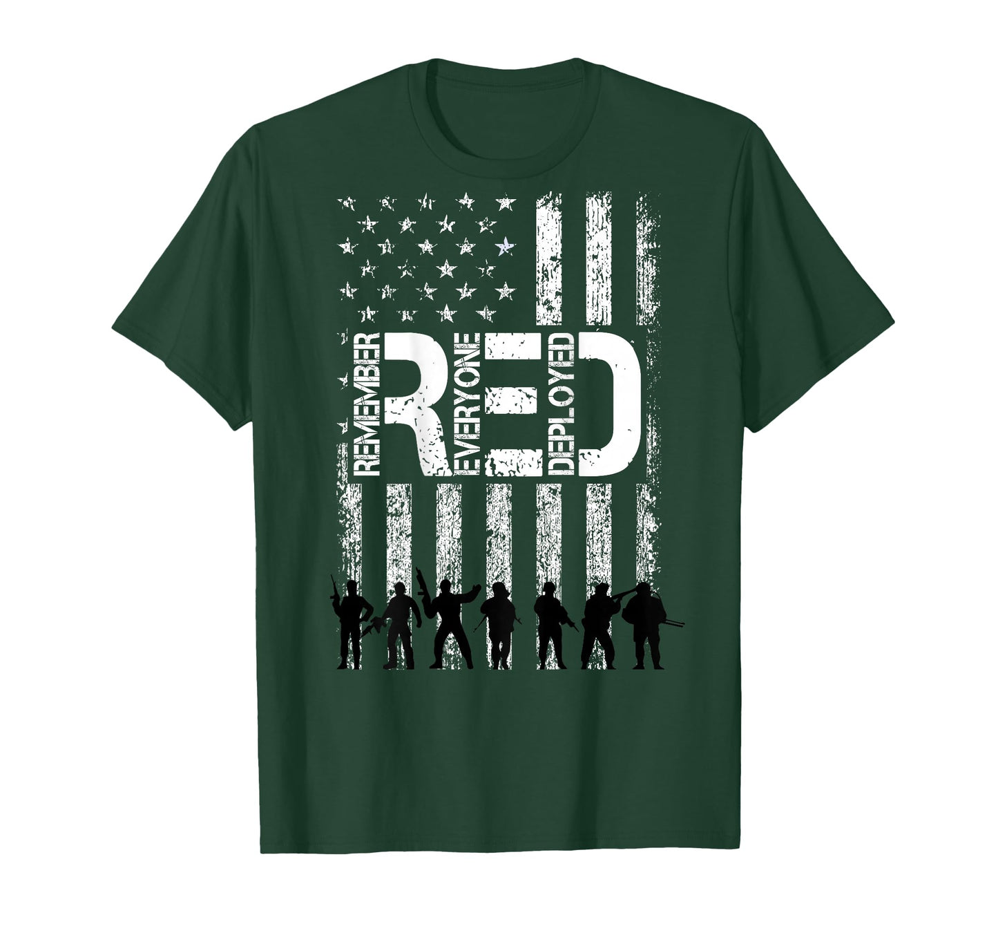 On Fridays We Wear Red Military Veteran Day US Flag Back T-Shirt
