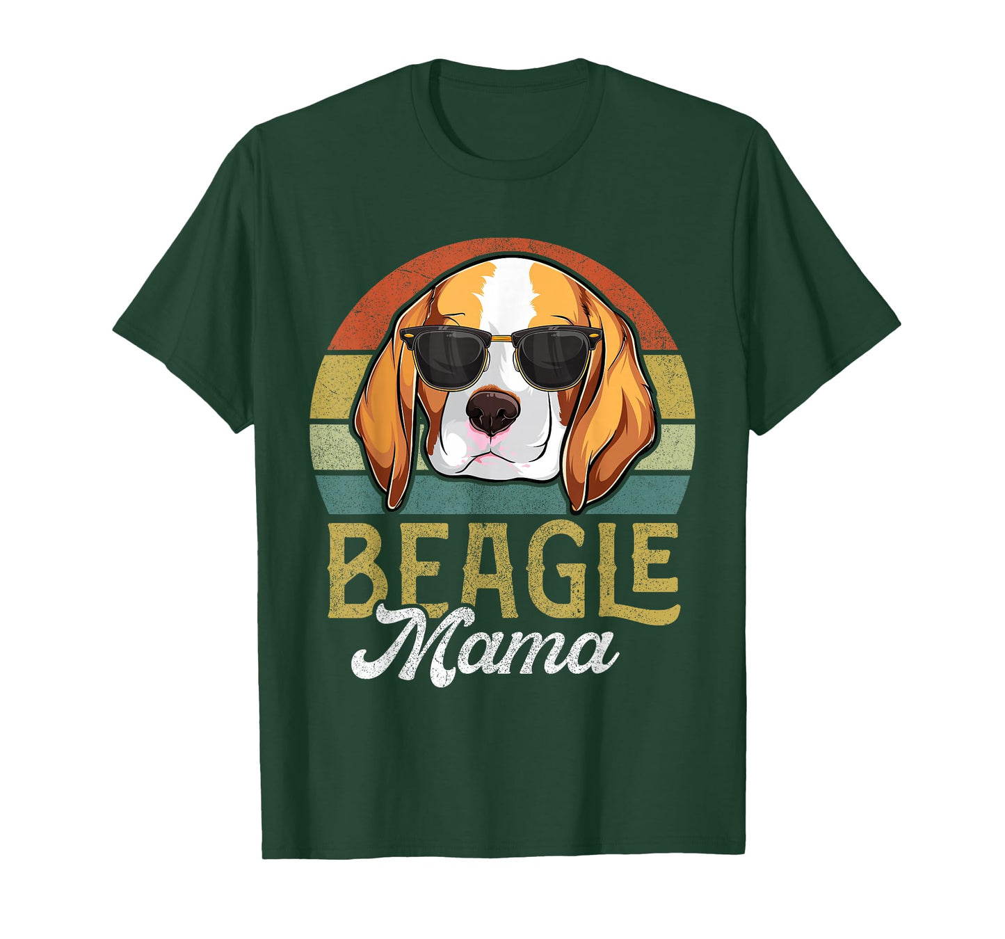 Retro Beagle Mama Shirt Women, Mothers Day Dog Mom T-Shirt
