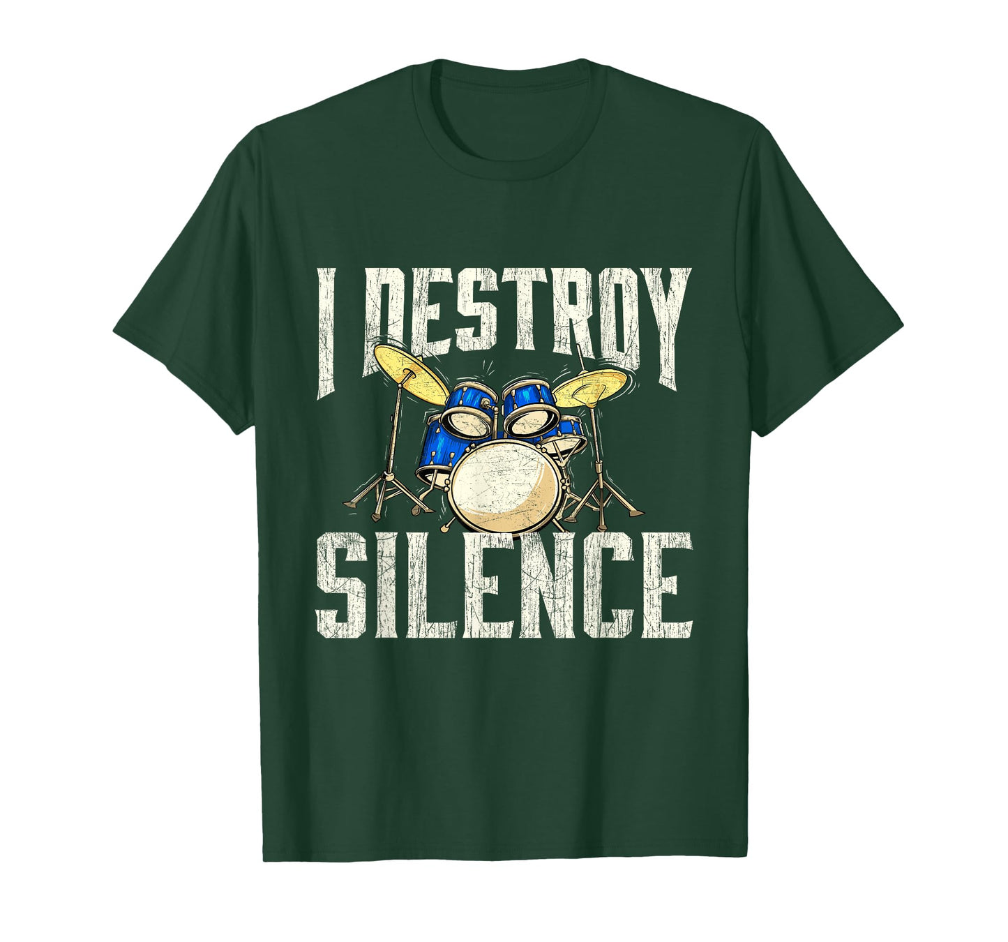 I Destroy Silence - Drum Sets Drummer Band Musician Drumming T-Shirt
