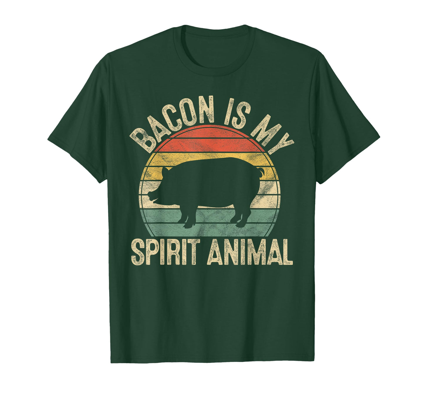 Bacon Is My Spirit Animal Gift Retro BBQ Costume Pork Grill T-Shirt