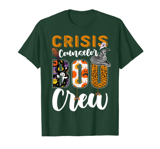 Crisis Counselor Boo Crew Halloween Matching Trauma Therapy T-Shirt