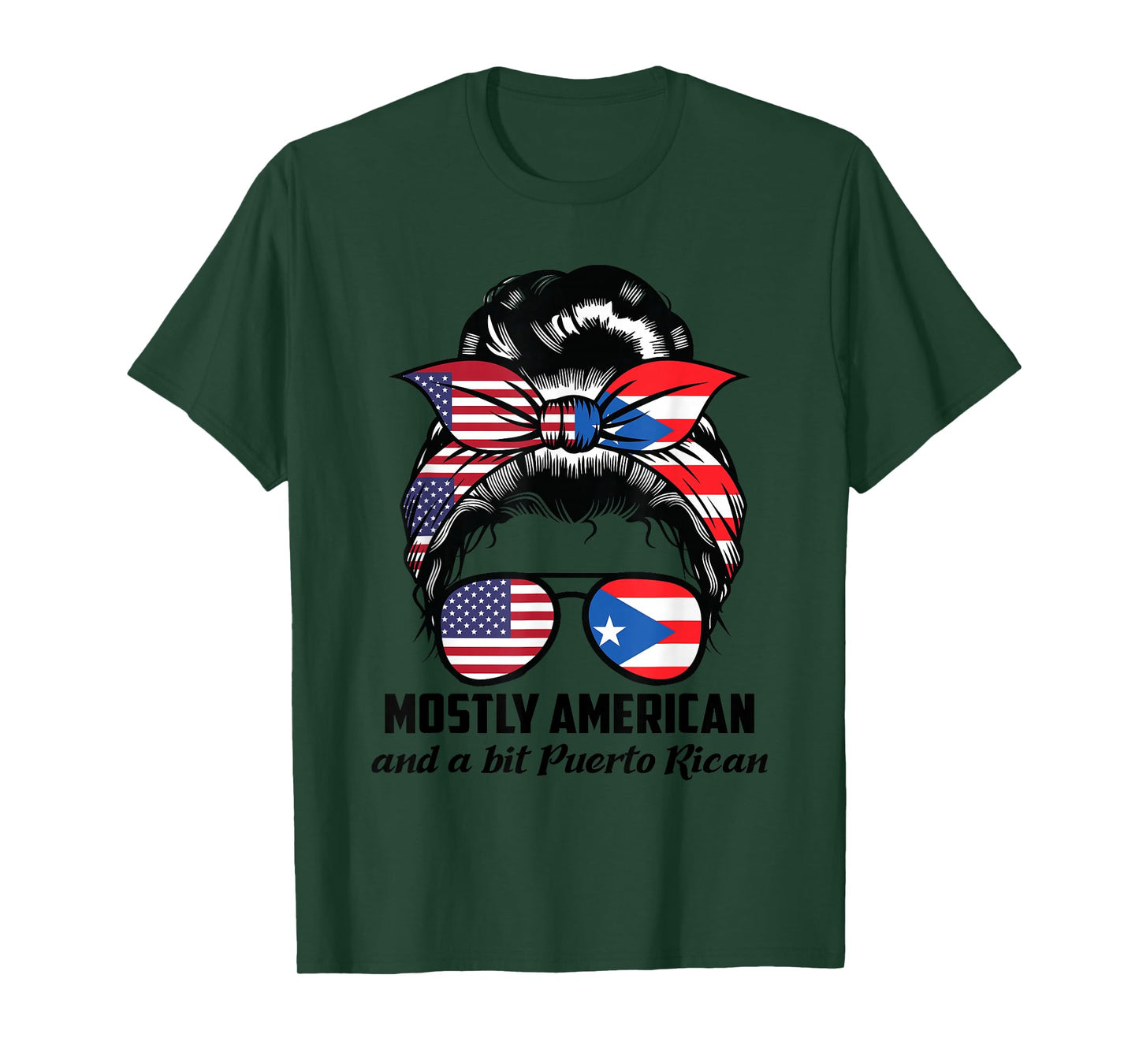 American and bit Puerto Rican Puerto Rican roots T-Shirt