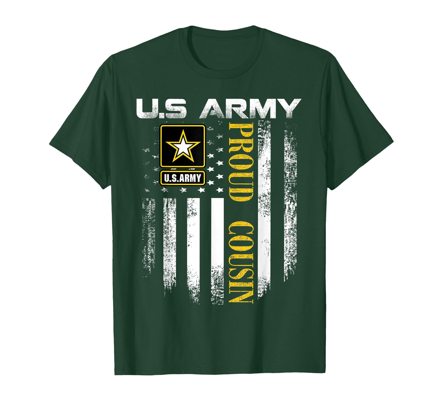 Vintage U.S. Army Proud Cousin with American Flag Gift T-Shirt