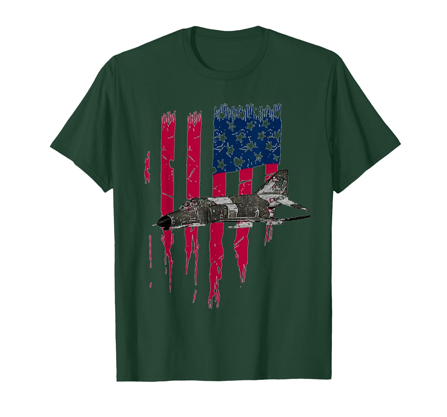 Patriotic F-4 PHANTOM The McDonnell Douglas America flag tee T-Shirt