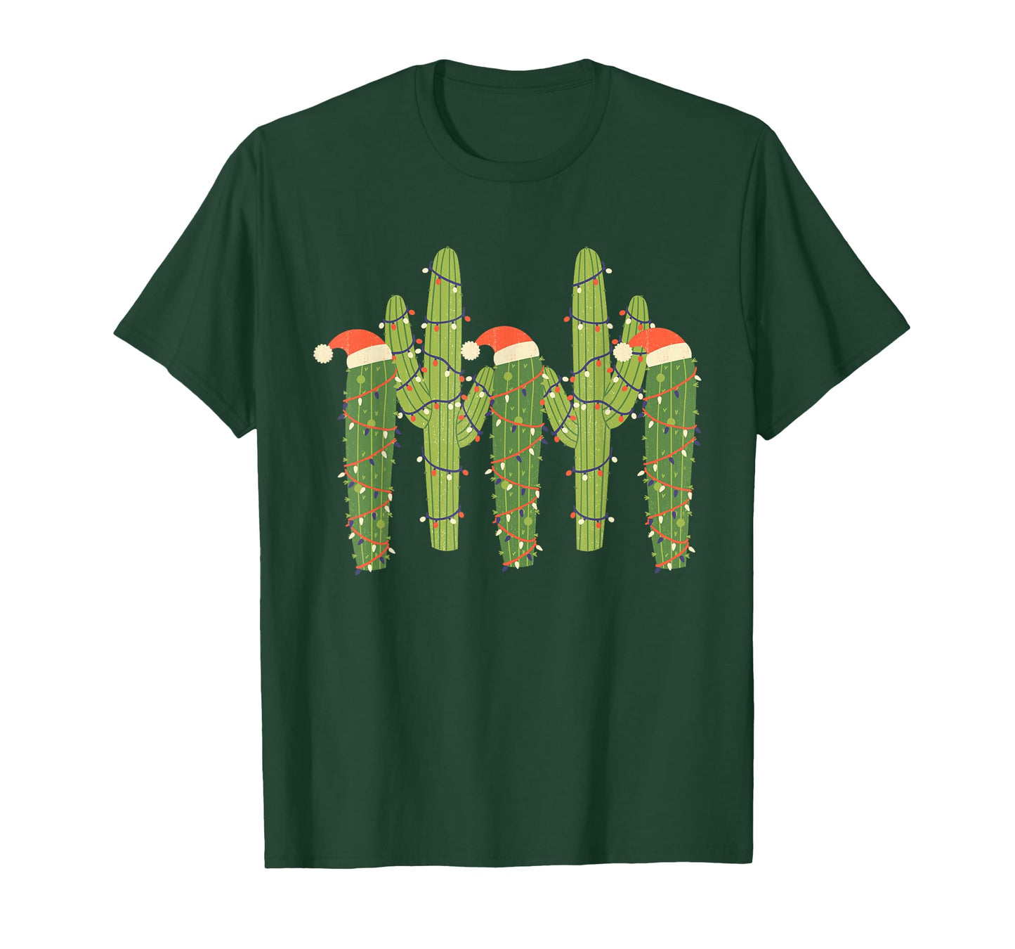 Christmas Cactus Desert Vintage Saguaro Cactus Plants Lover T-Shirt