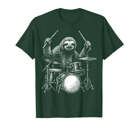 Sloth Drummer T-Shirt