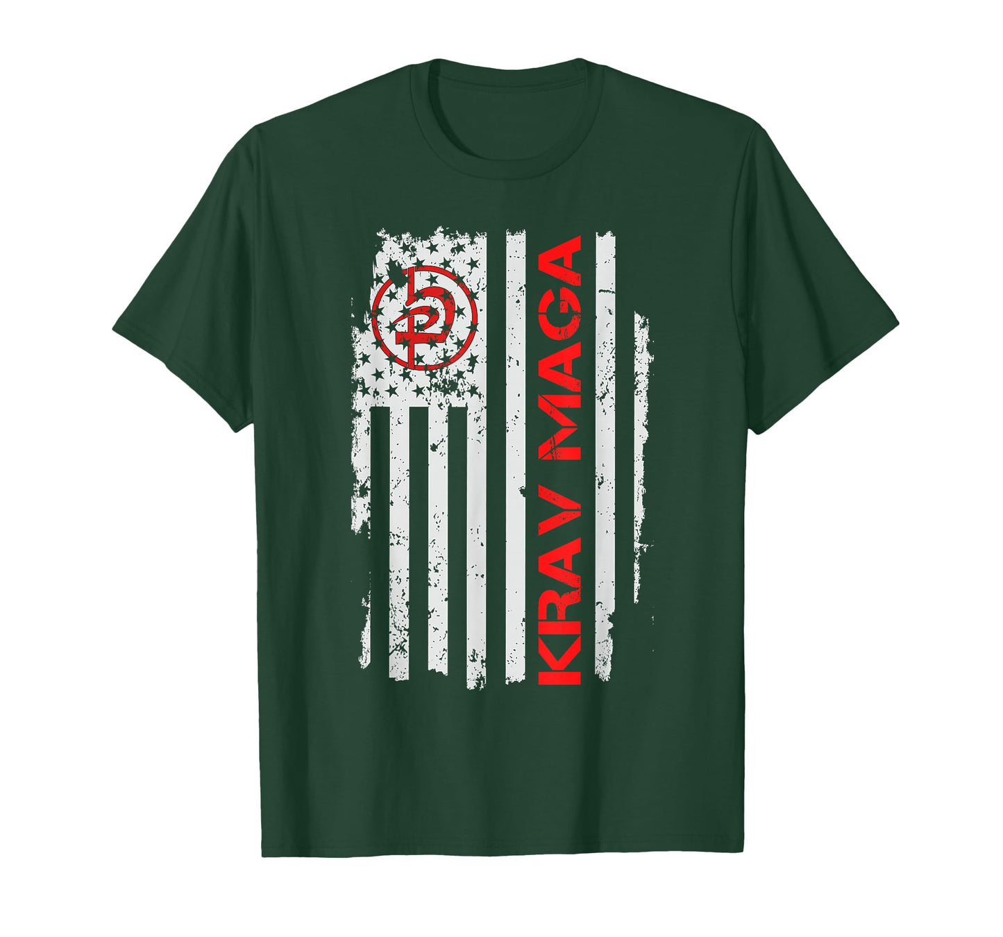 Krav Maga USA American Flag Symbol Fan Vintage T-Shirt