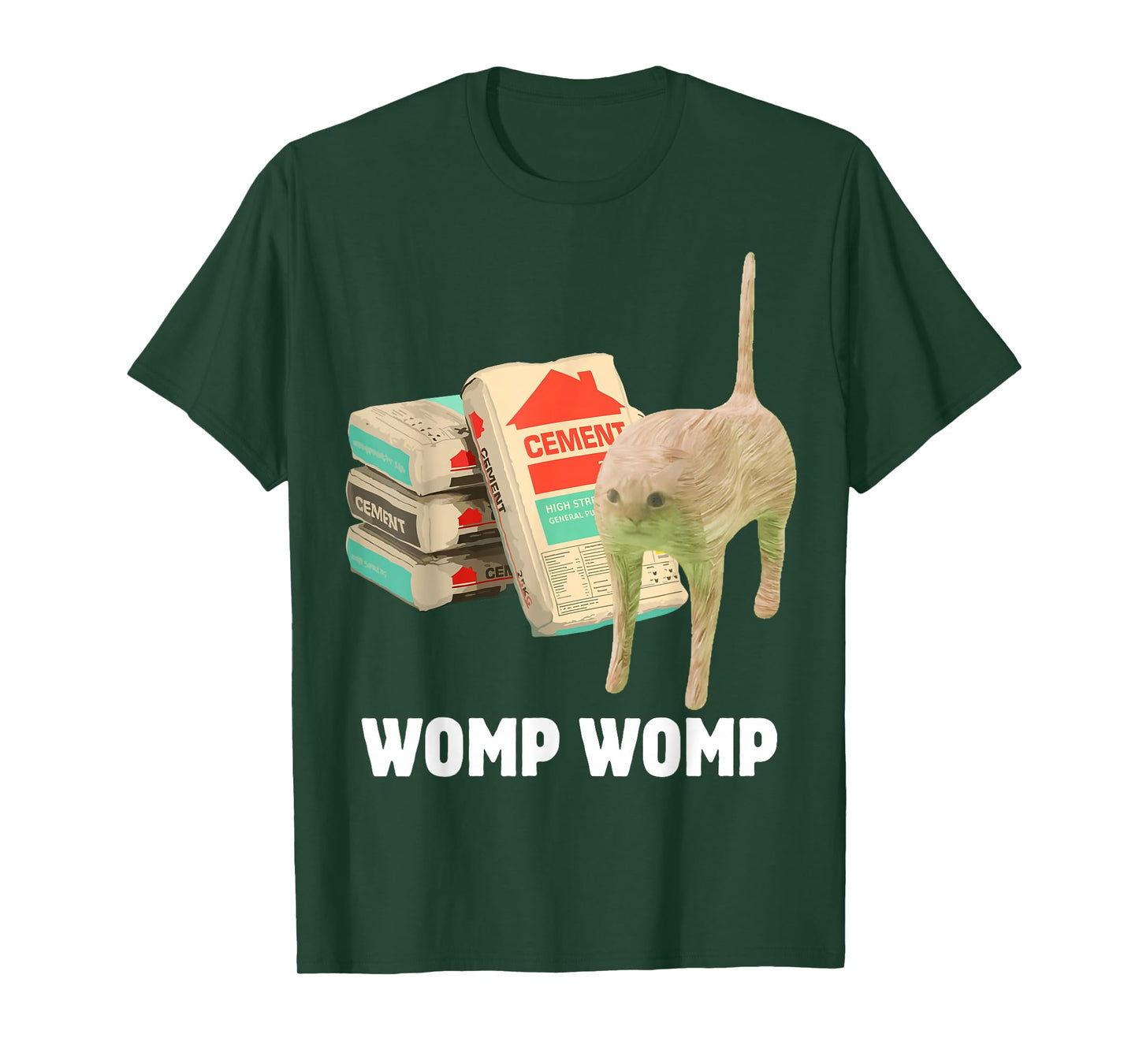 I Eat Cement Funny Cat Meme Womp Womp Internet Memes Gen-Z T-Shirt