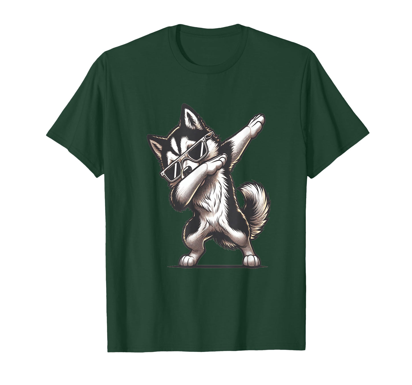 Dab Alaskan Husky Dancing Dabbing Dog T-Shirt