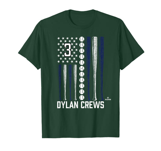 Baseball American Flag Dylan Crews Washington Baseball MLBPA T-Shirt