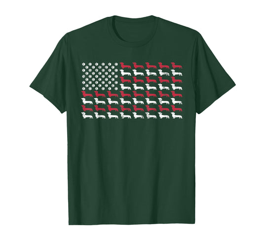 American Flag Dachshund Patriotic Dog Men Women 4th of July T-Shirt