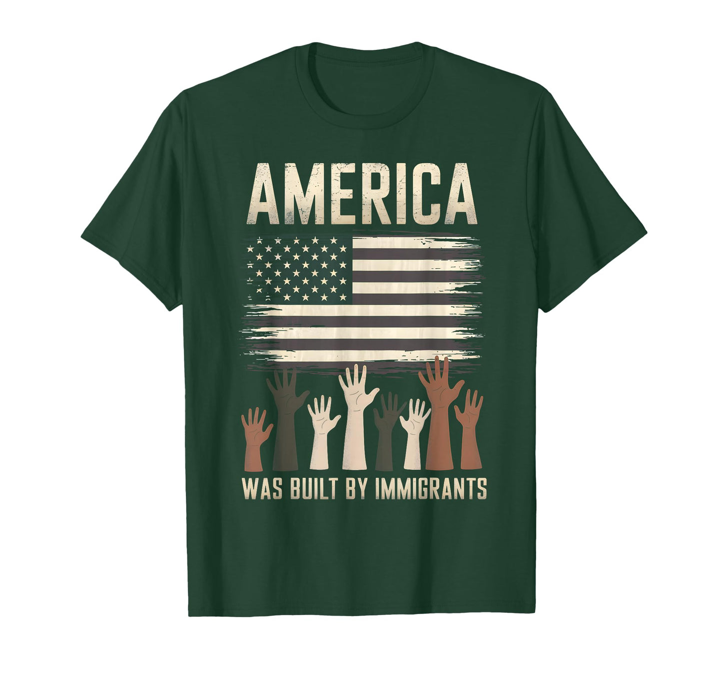 America was Built by Immigrants Diversity Immigration Rights T-Shirt