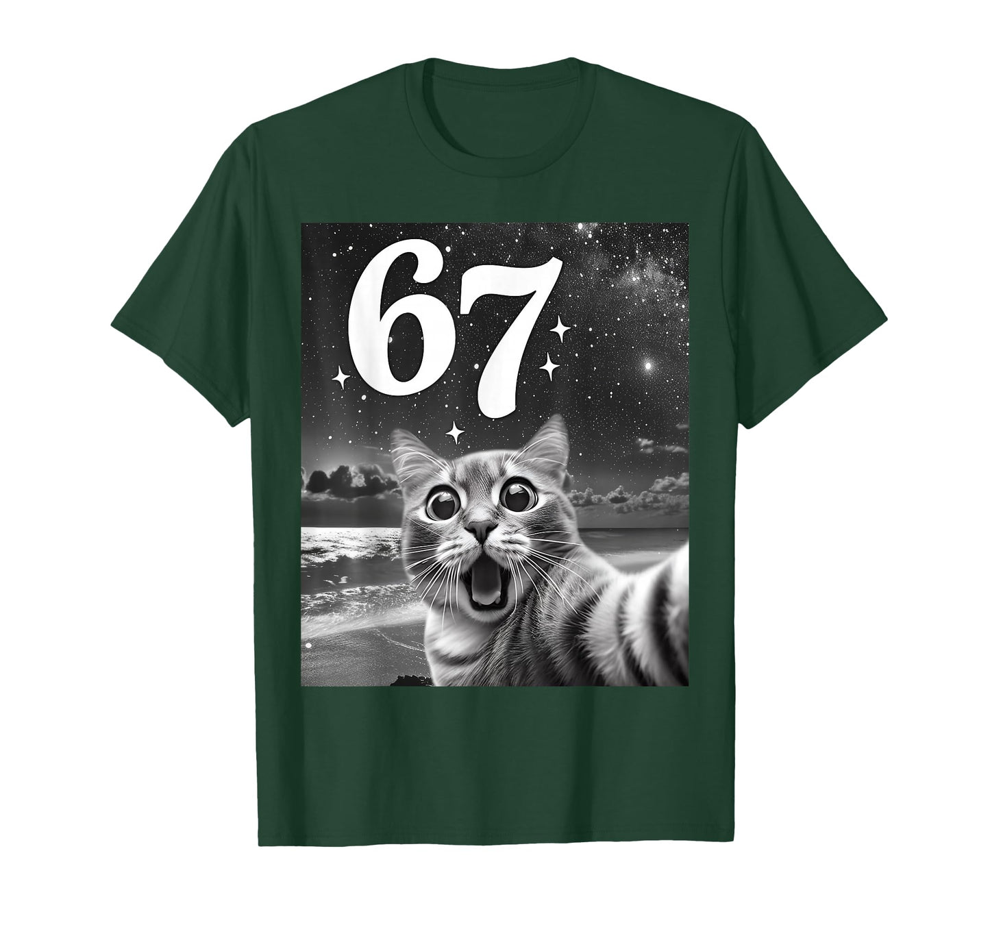 Cat Selfie with 67 Meme Funny Cats Graphic for Men Women Kid T-Shirt