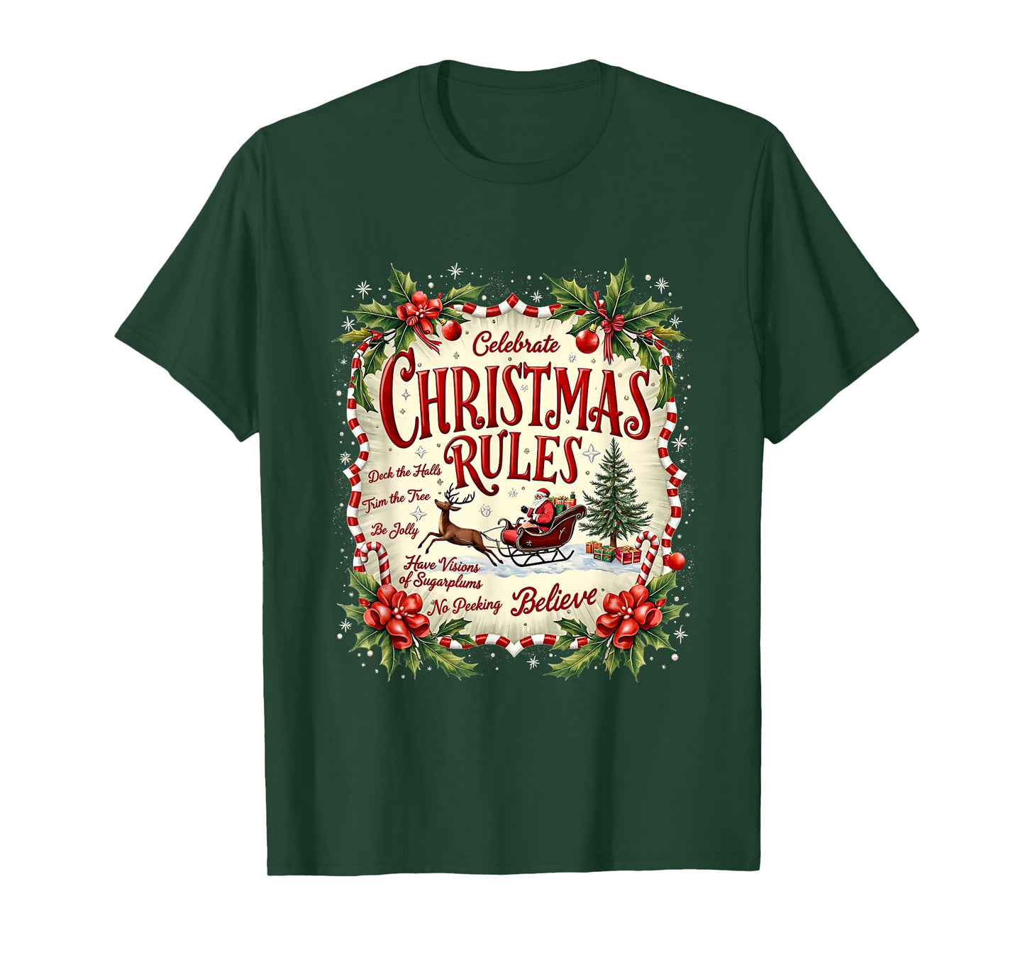 Bake Merry Christmas Drink Hot Cocoa Believe Watch Movies T-Shirt