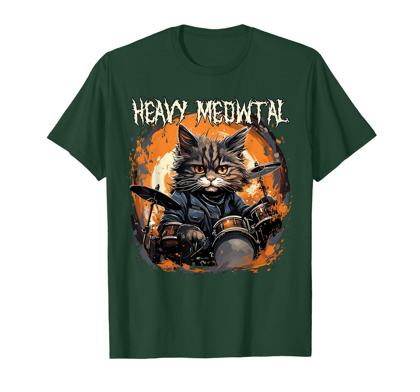 Heavy Meowtal cat heavy music music funny T-Shirt