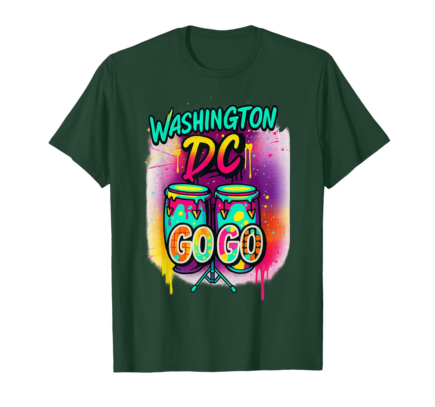 Washington DC Go-Go Graffiti Drums men and women T-Shirt