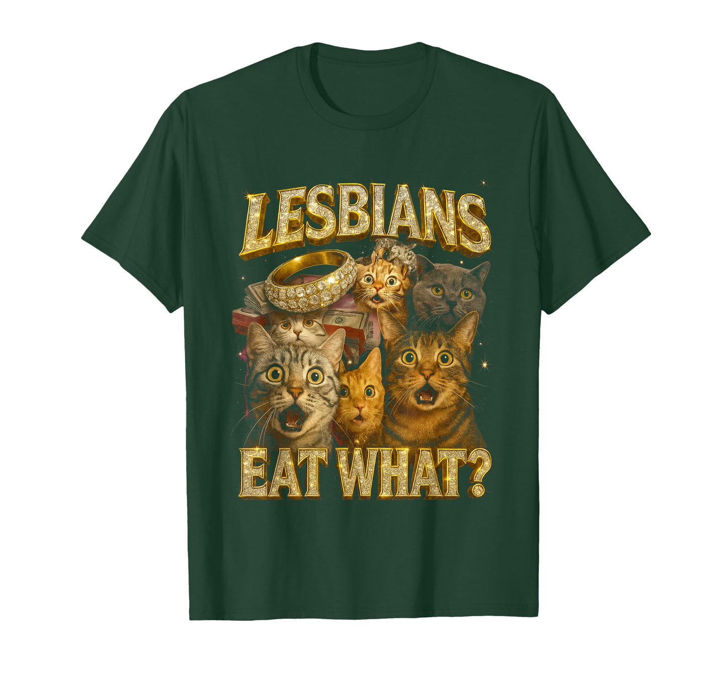 Lesbians Eat What? Cats Humor T-Shirt