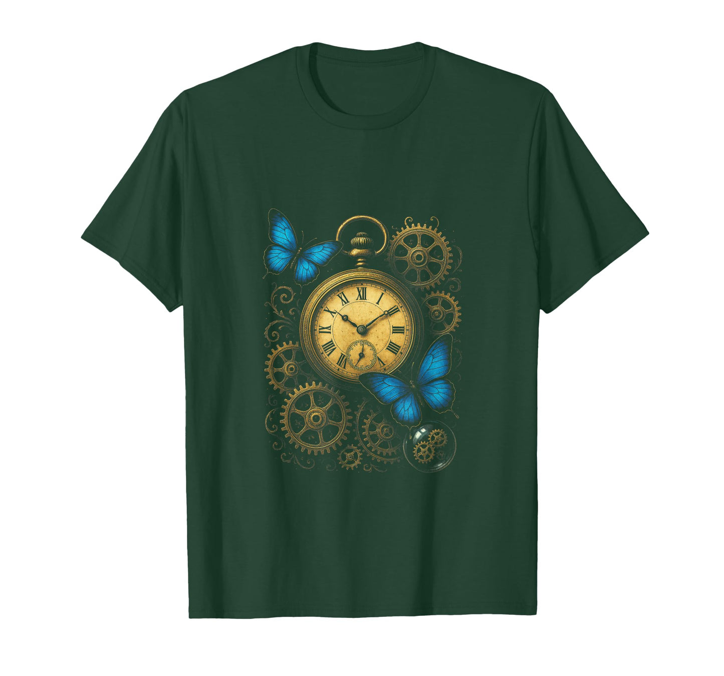 Clockwork Butterflies - Steampunk Vintage Art T-Shirt