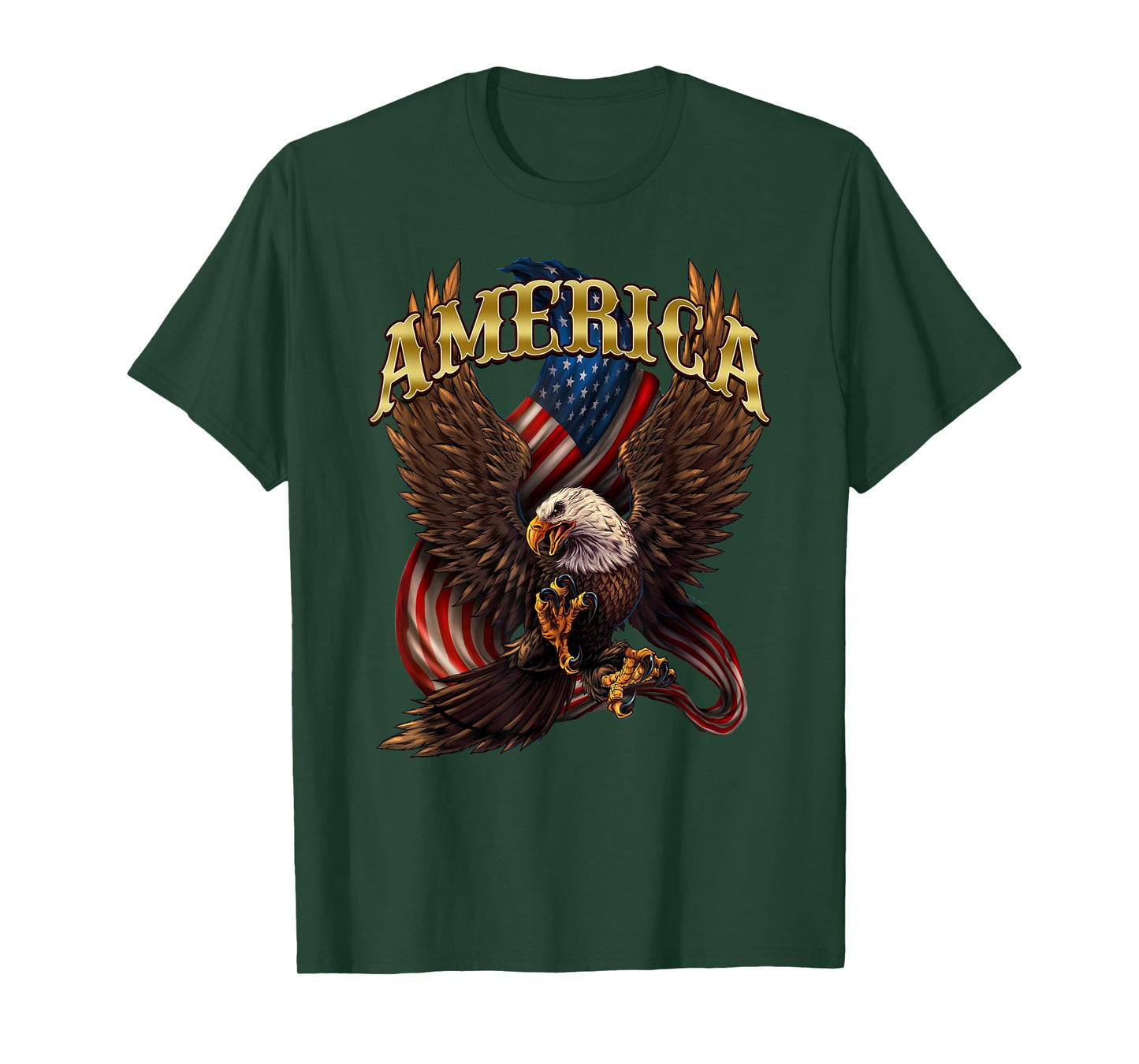 Patriotic America Design With Eagle And American Flag T-Shirt