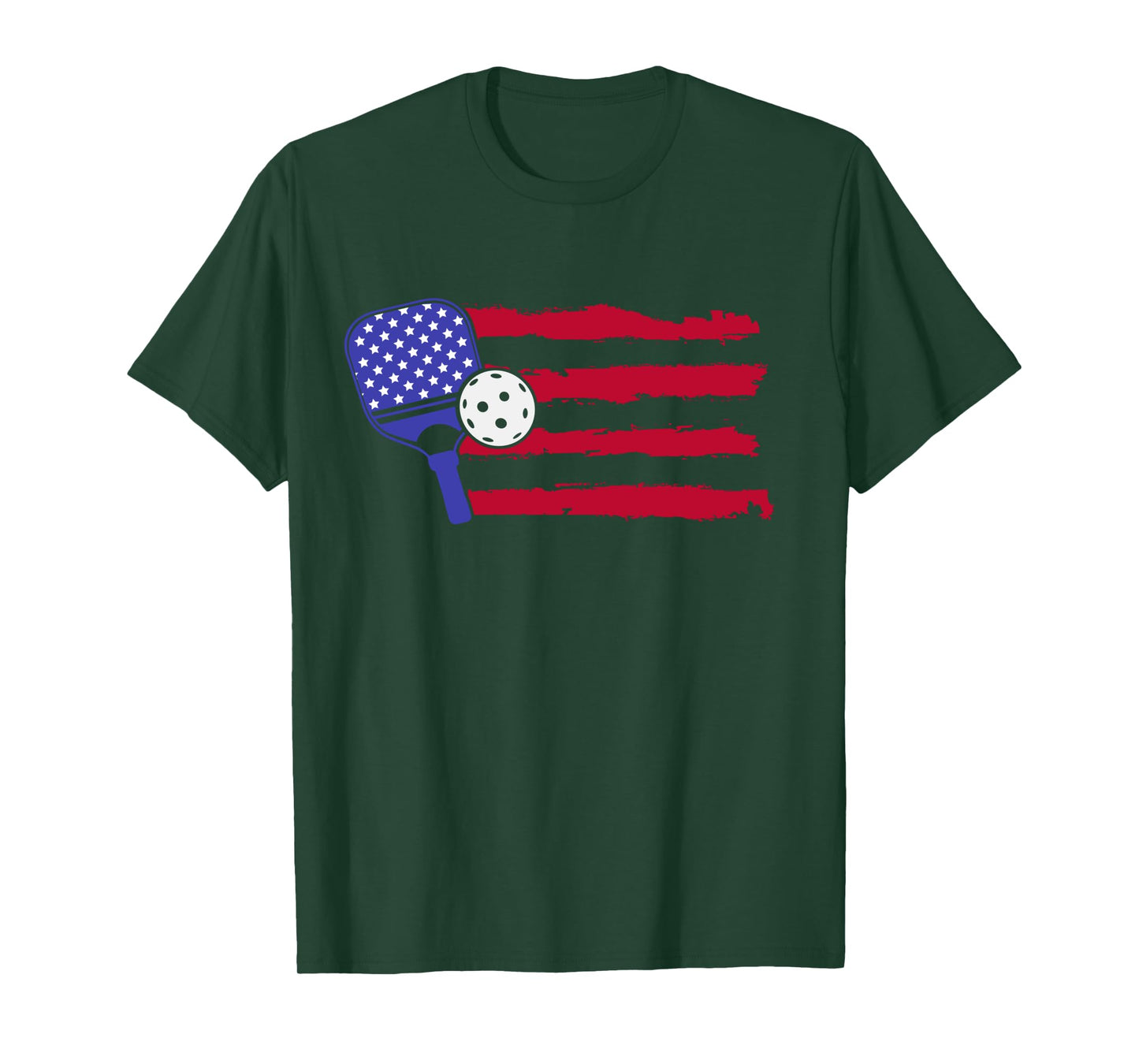 Pickleball US Flag American Patriotic Pickleball 4th Of July Long Sleeve T-Shirt