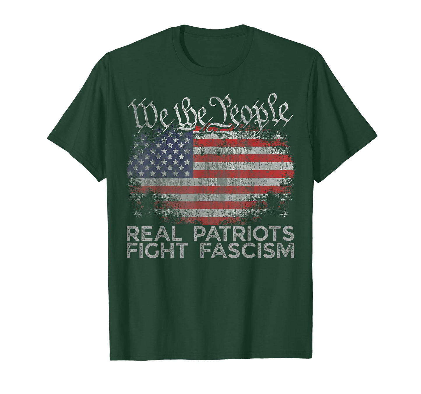 Real Patriots Fight Fascism nti Fascist Political Protest T-Shirt