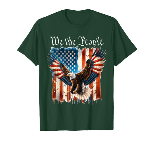 American Flag Patriotic Founding Fathers We The People USA T-Shirt