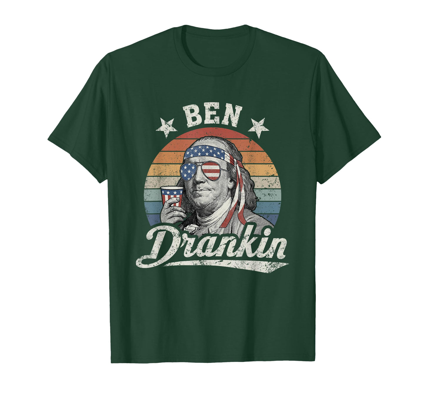 Ben Drankin Funny 4th of July Vintage T-Shirt