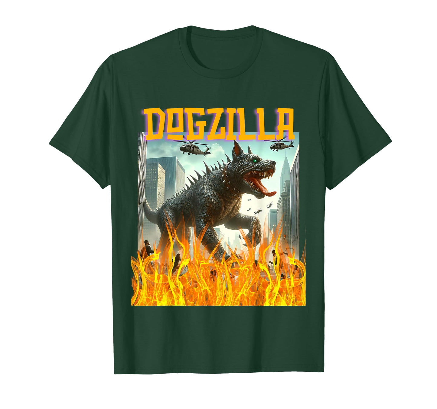 Mens Dogs Dogzilla Movie T-Shirt
