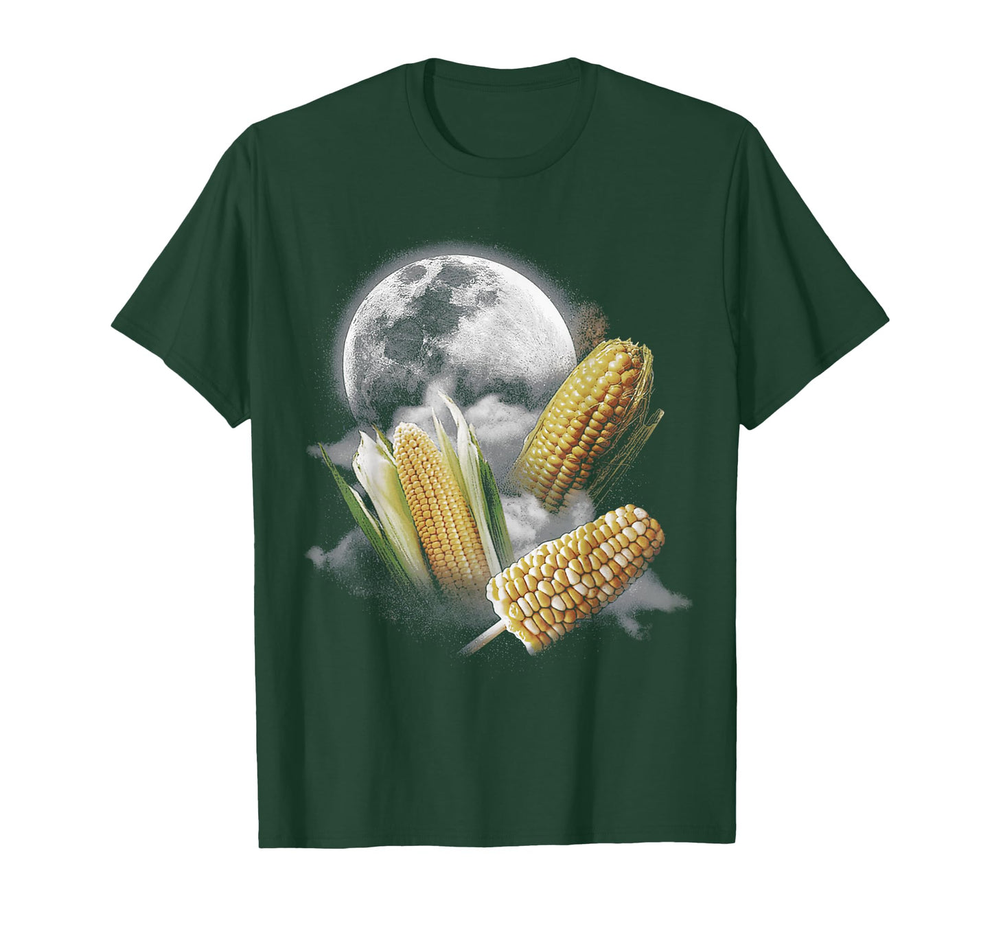 Corn At Moon 3 Wolfs Funny Wolves Parody T-Shirt