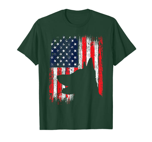 USA American Flag German Shepherd - Patriotic Dog Lover T-Shirt