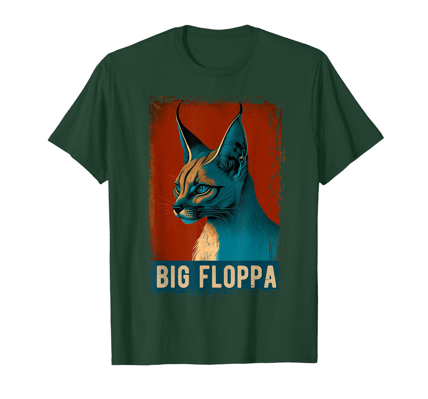 Big Floppa Shirt For Kids Meme Cute Caracal Cat Vintage T-Shirt