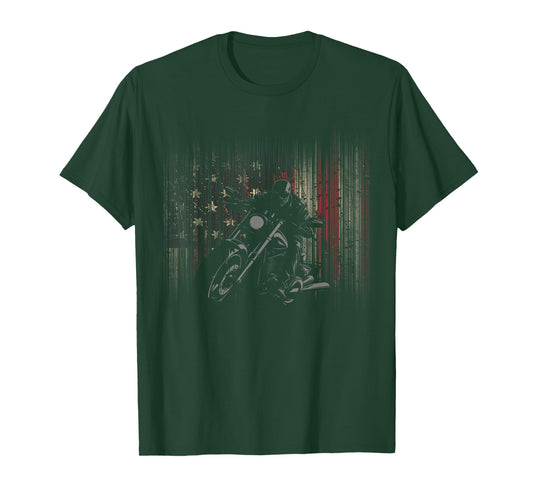 American Flag Motorcycle T-Shirt