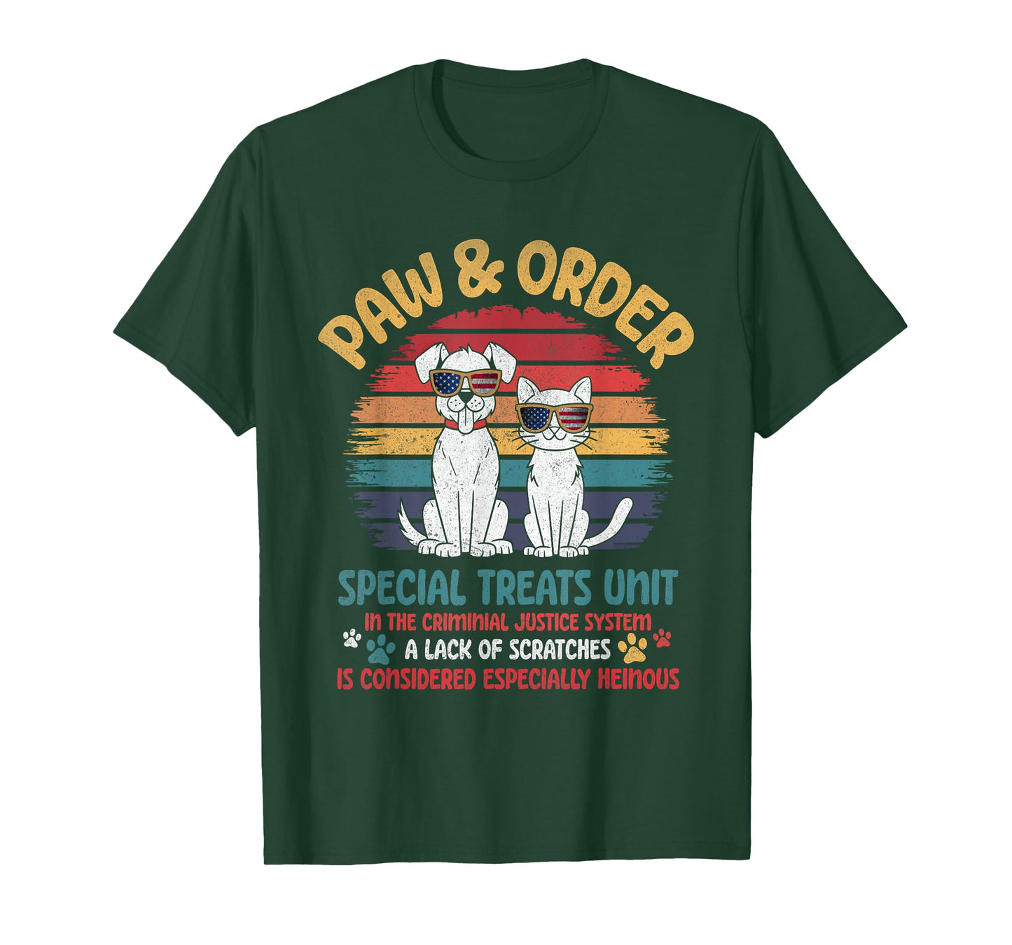 Paw And Order Special Treats Unit Shirt Cute Cat Dog Trainer Men Women Kids T-Shirt