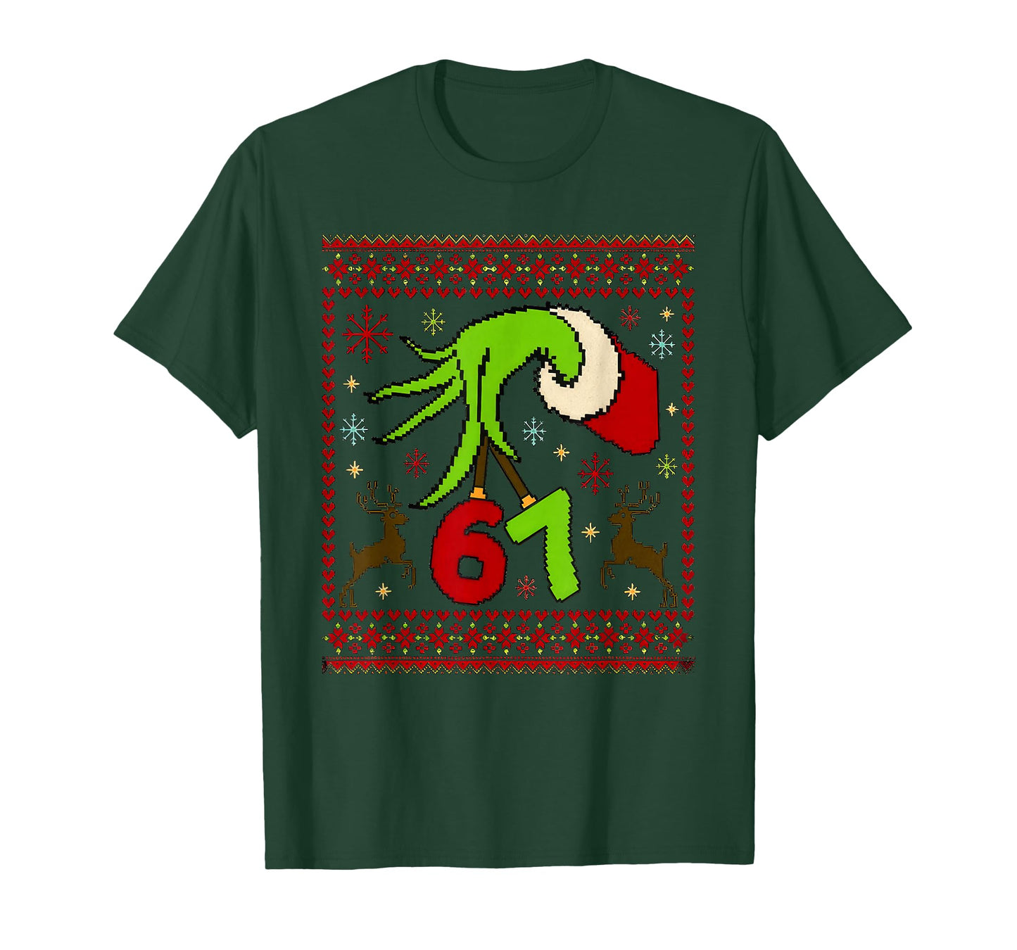 67 Meme Six Seven Kids Women Men Couple Matching Christmas T-Shirt