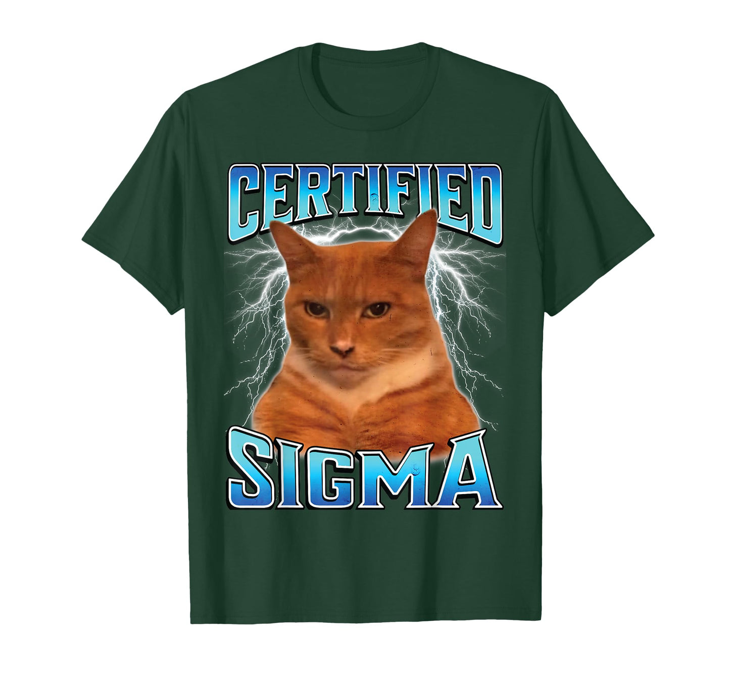 Certified Sigma Funny Staring Cat Meme Sarcastic Silly Cat T-Shirt