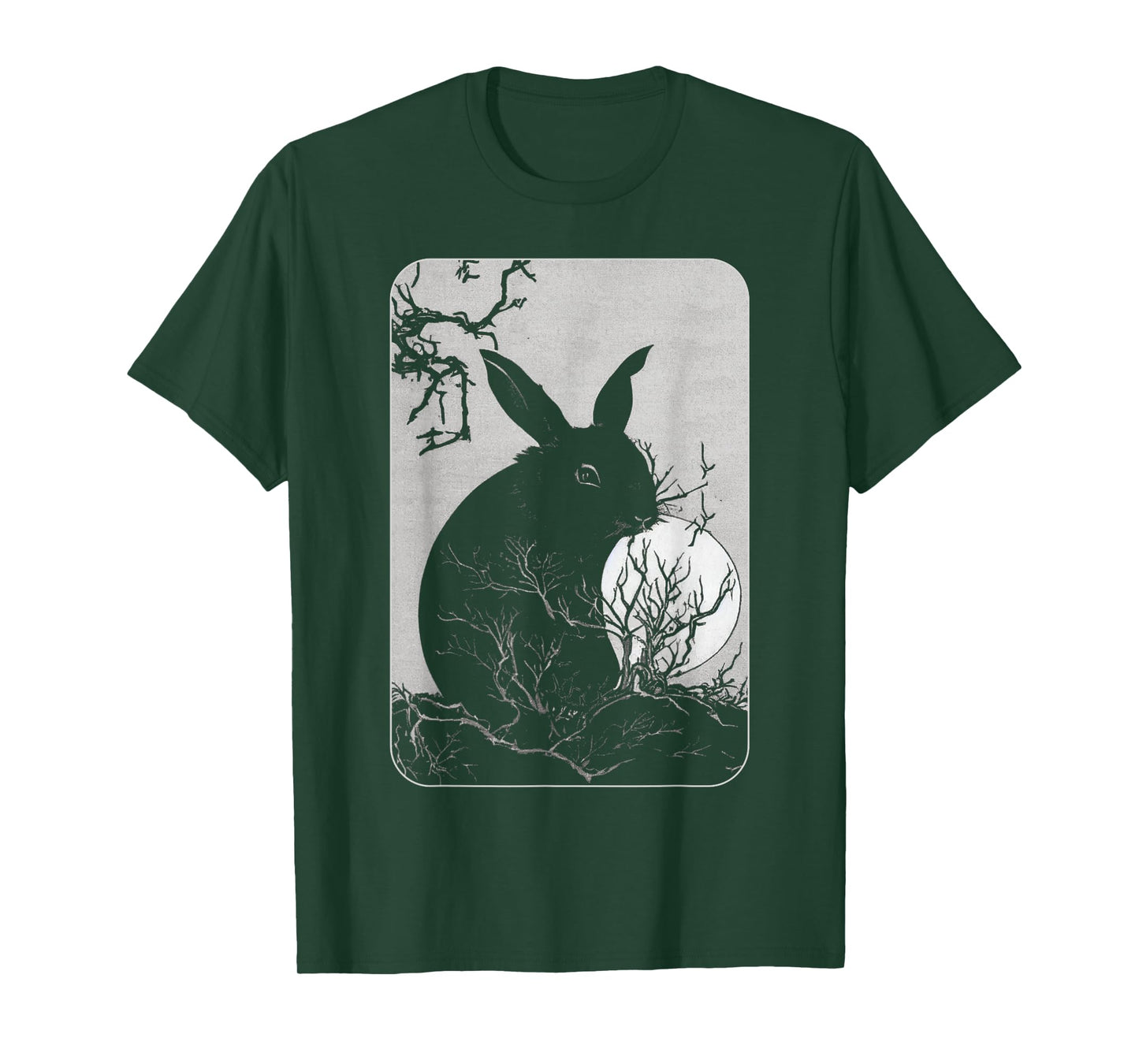 Rabbit Lover, Rabbit and Moon T-Shirt Small