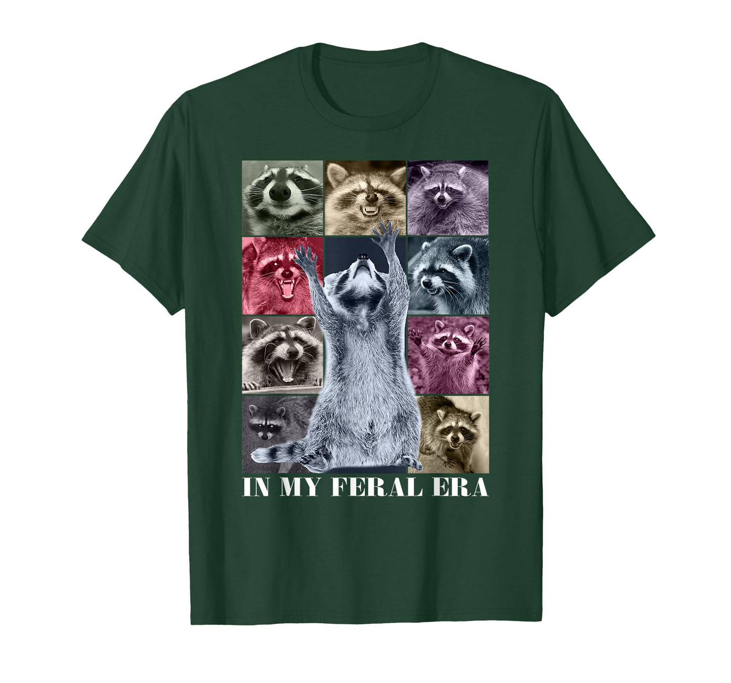 in My Feral Era Funny Raccoon Animal Meme Racoons Team Trash T-Shirt