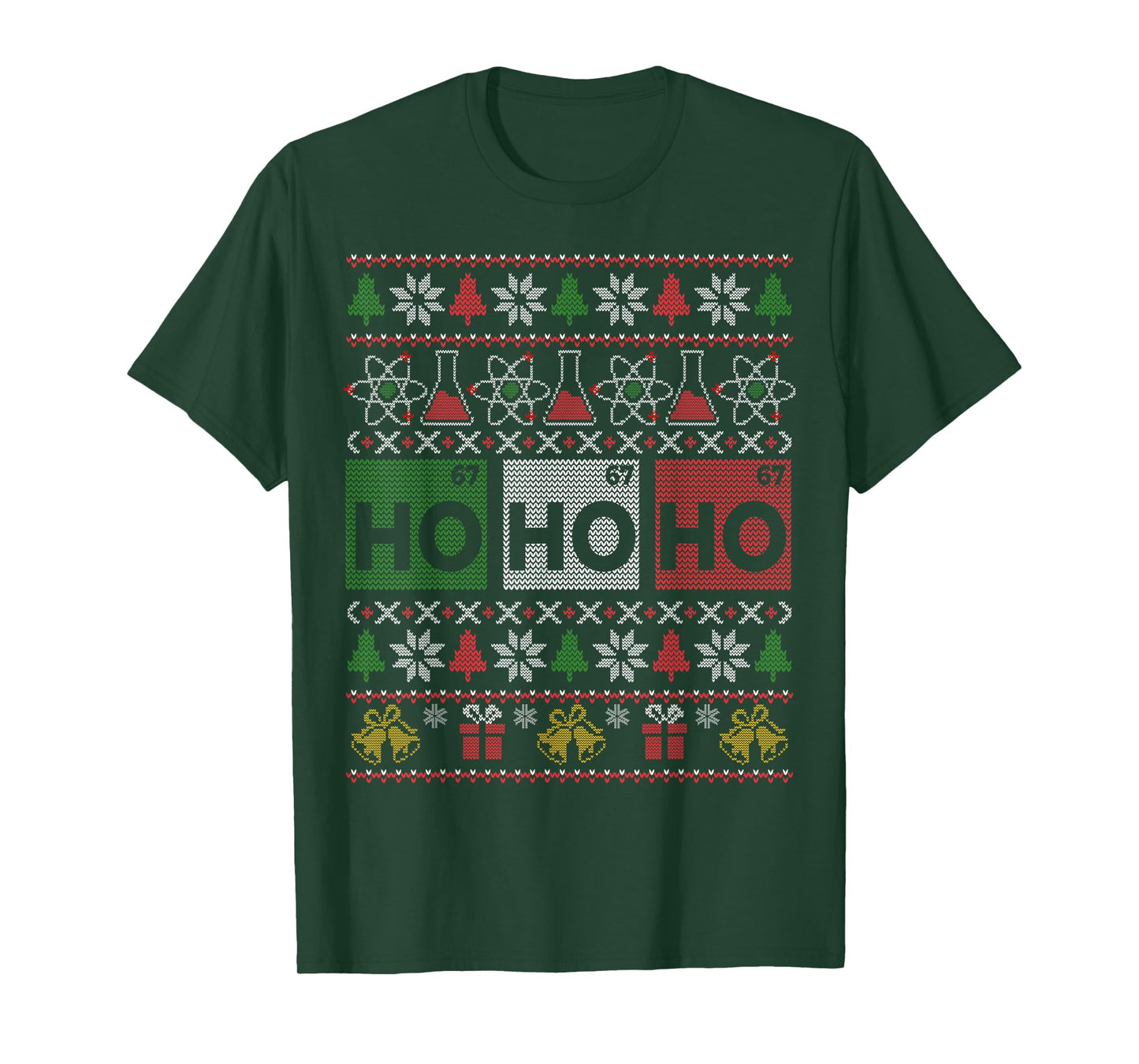Ho Ho Ho Holmium Chemistry Element 67 of Periodic Table Xmas T-Shirt
