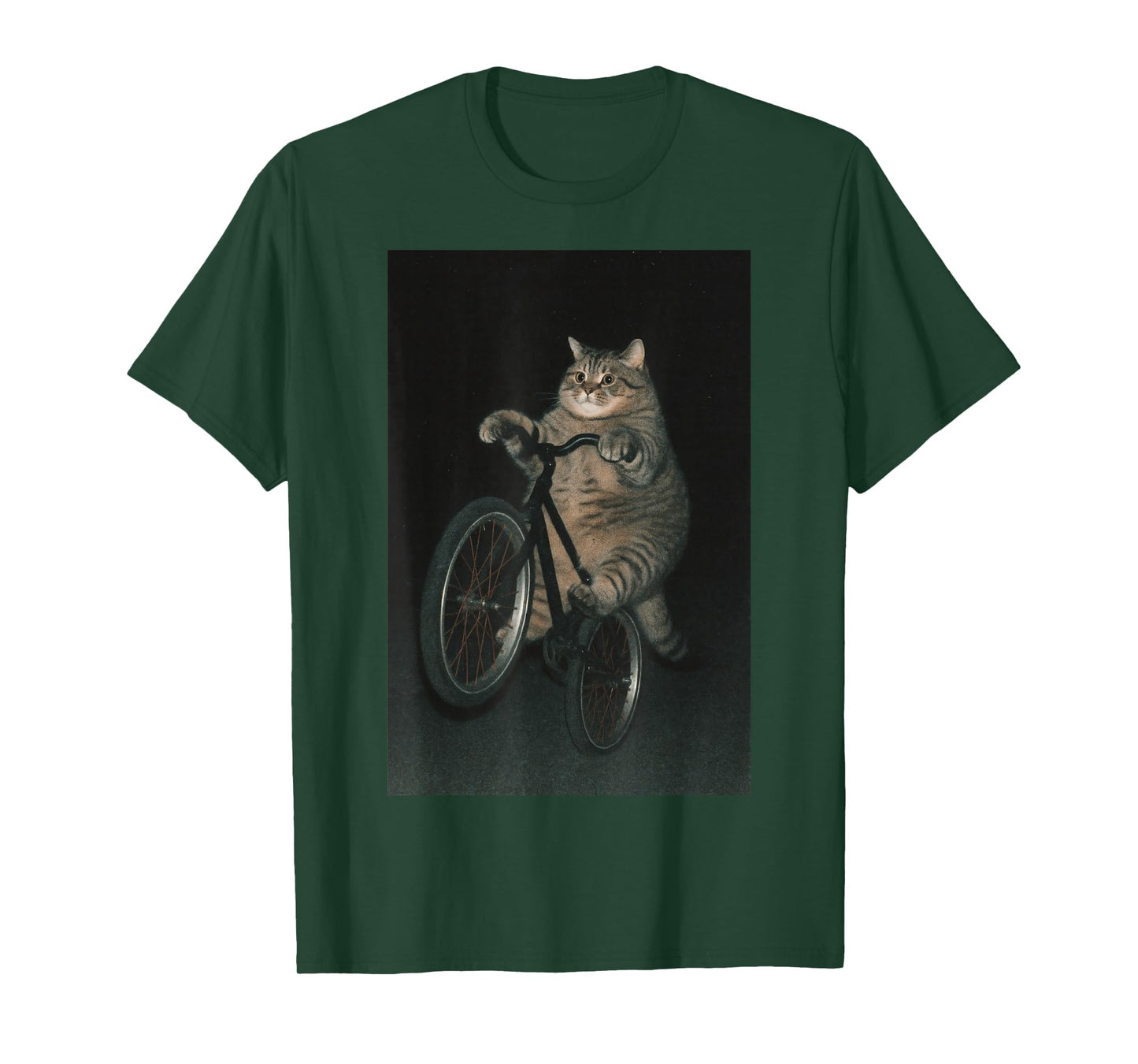 Cat Riding Bike Pet Lover Funny Meme T-Shirt